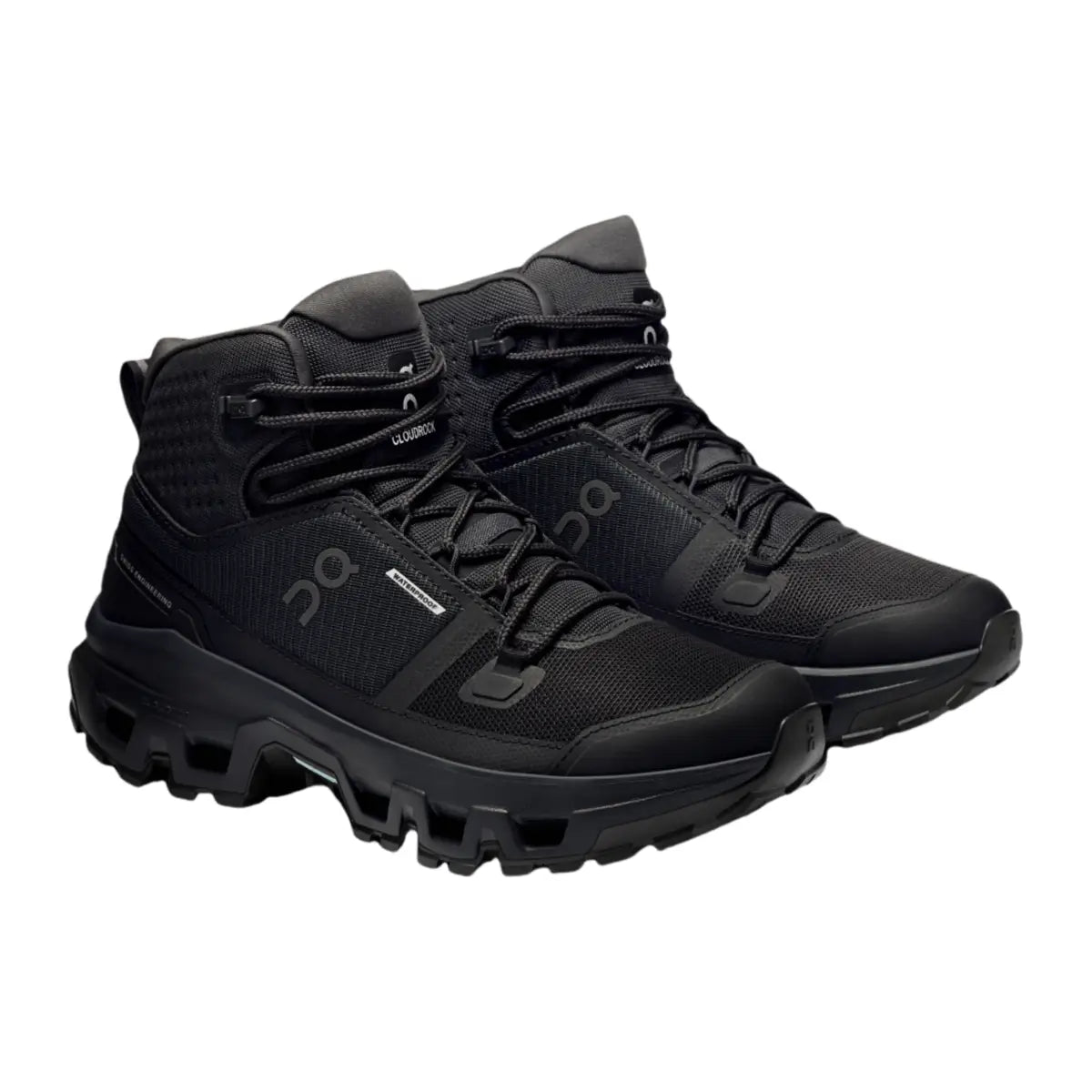 On Women's Cloudrock Mid Waterproof Black/Black