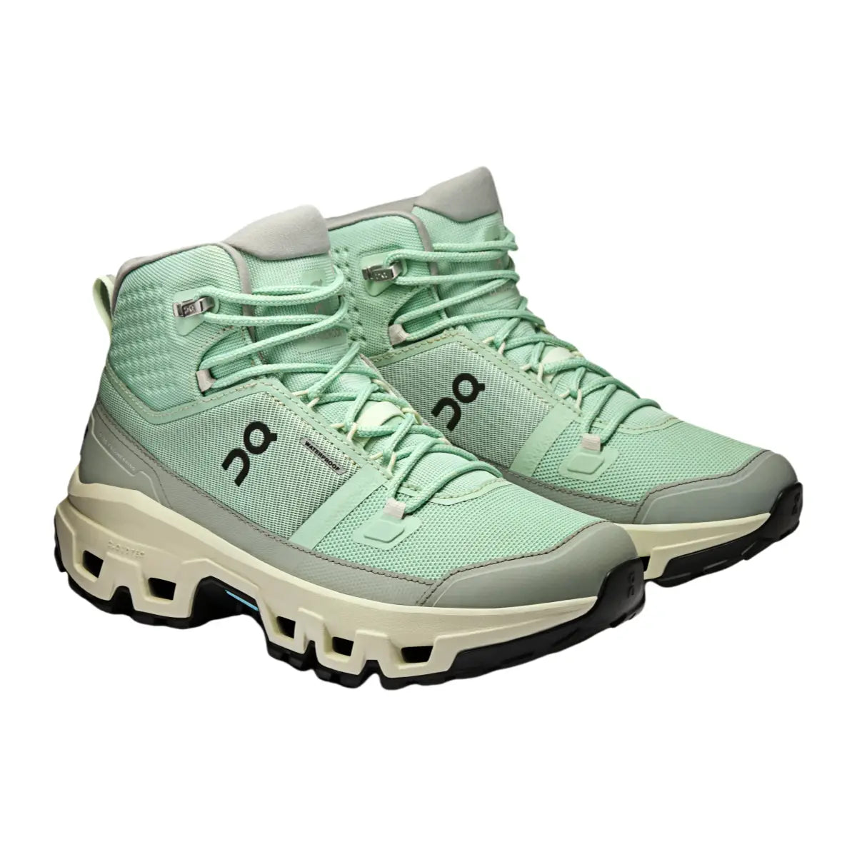 On Men's Cloudrock Mid Waterproof Mineral/Aloe