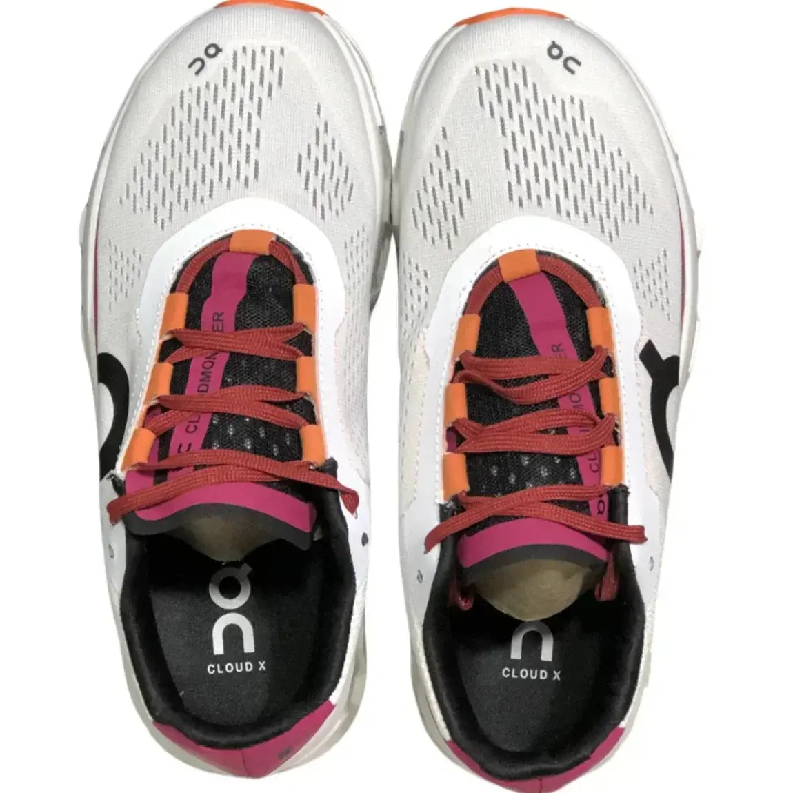 On Men's Cloudmonster  White/Pink