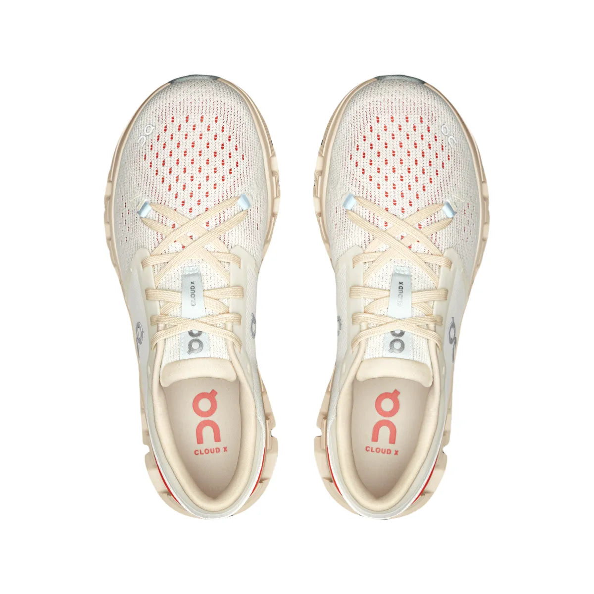 On Women's Cloud X 4 lvory/Salmon
