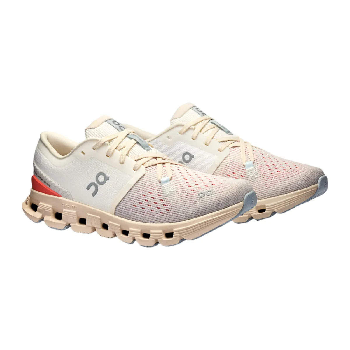 On Women's Cloud X 4 lvory/Salmon