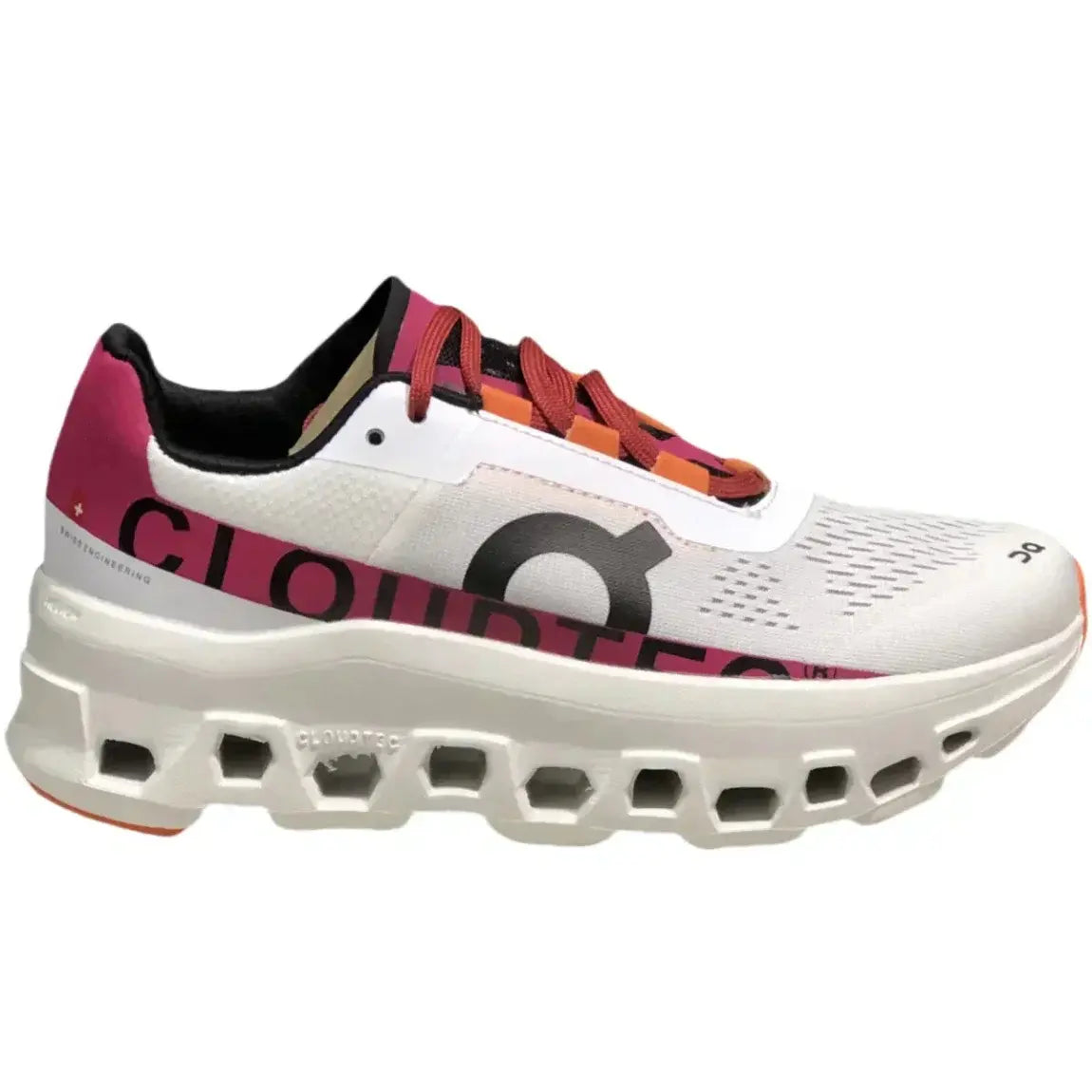 On Men's Cloudmonster  White/Pink